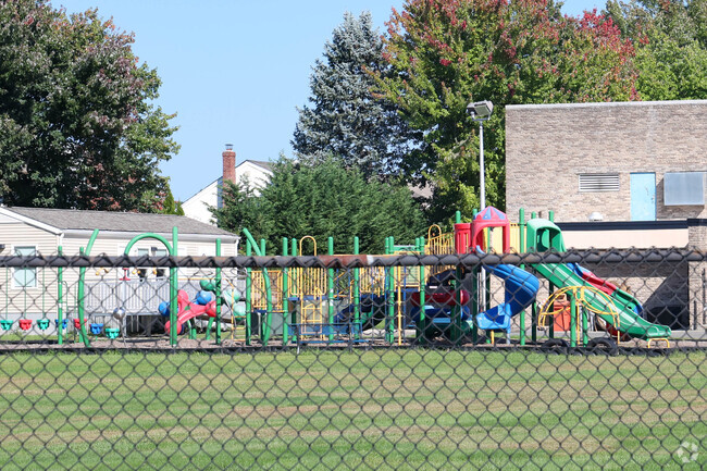 Kids love to play in the playground at Gribbin School in Glen Cove, NY.
