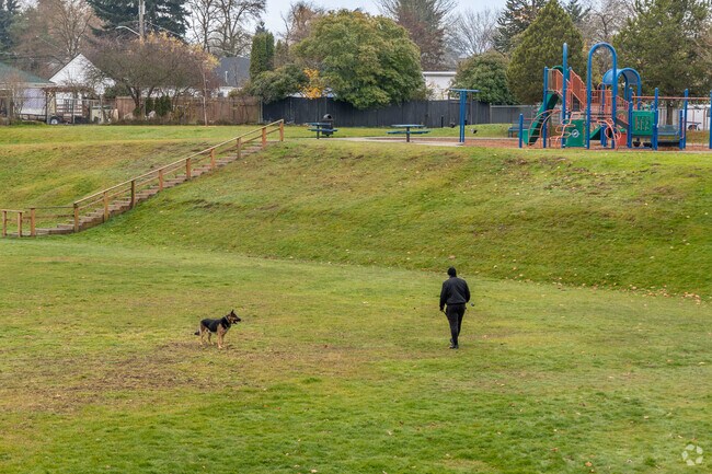 Parks in Northeast Burien offer outdoor spaces for folks to play with their furry friends.