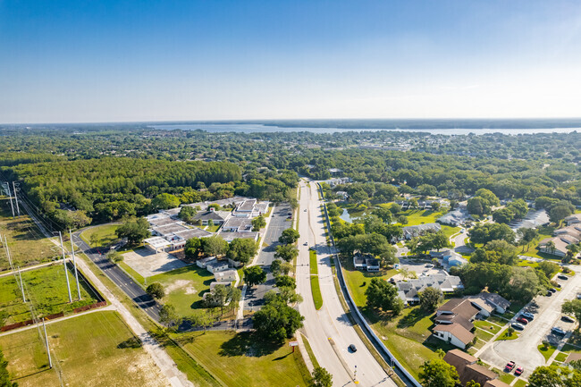 Aerial view of school