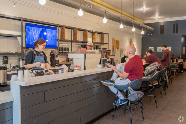 College View residents can begin their day with coffee at nearby Café Evoke.