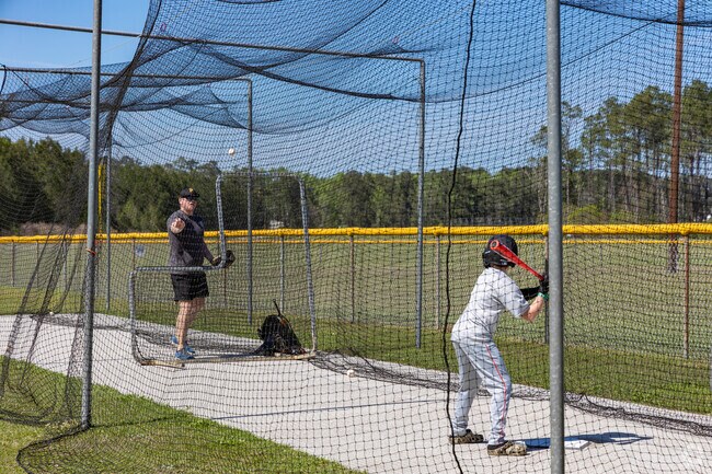 Taylor Park in Bloomingdale features batting cages.