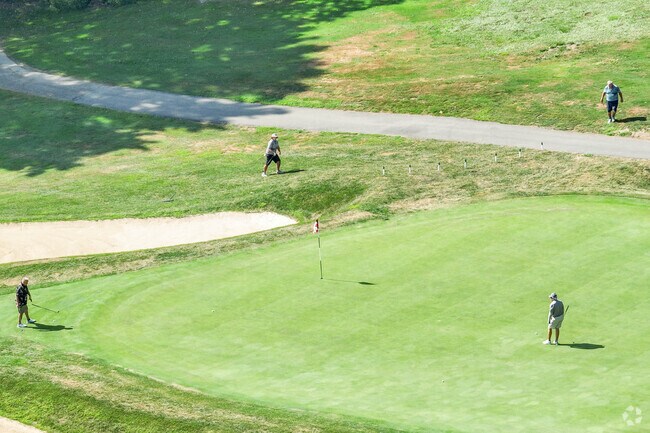 Beallsville golfers meet up for an early morning t-off at Nemacolin Country Club.