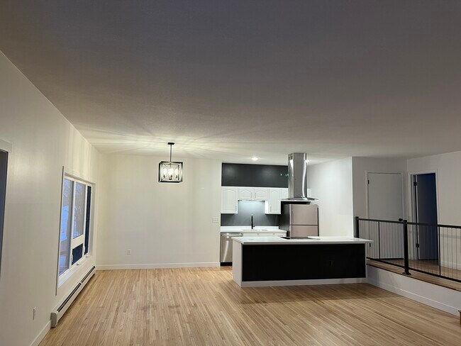 Unit B Living Dining and Kitchen