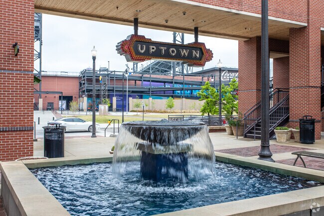 The Fountain Heights Park is located next to Uptown Birmingham.