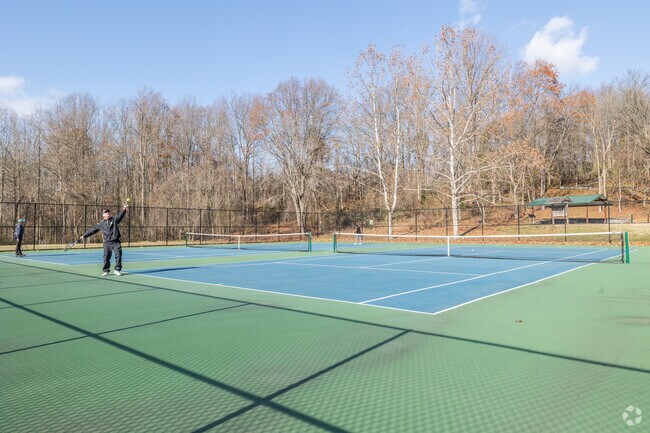 Woodburn's tennis courts offer a fantastic setting for a fun match.