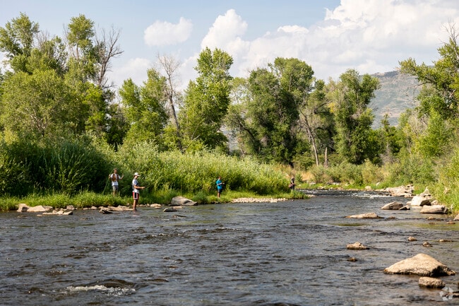 The Provo River is a popular spot in \where Timber Lakes residents can cast a line.