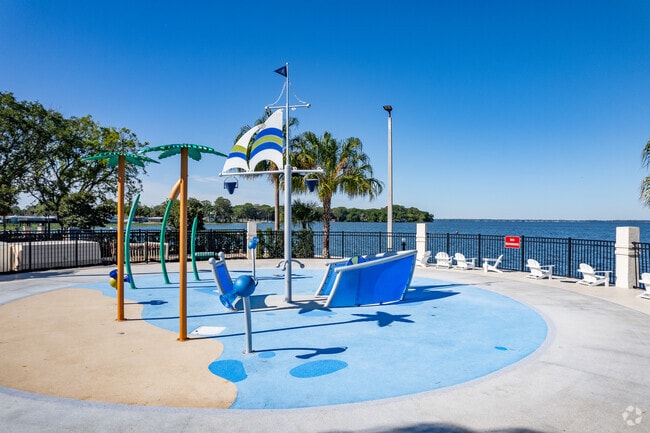Kids love to play in the splash park at the Eustis Aquatic Center.