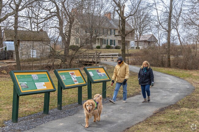 Rouzervillle residents can enjoy a walk on the trails at Renfrew Museum and Park, a historic outdoor museum and farmhouse that depicts life on a 19th-century German farmstead.