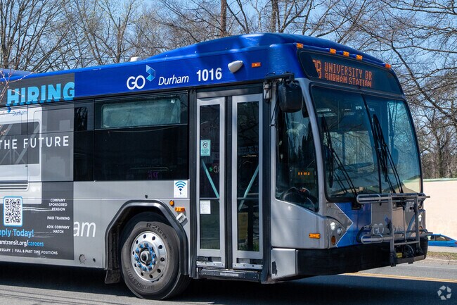 A dollar fare will get you to downtown through GoDurham.