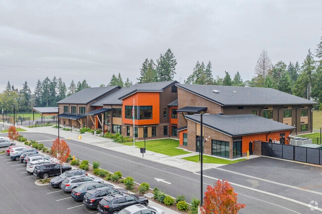 Front Side perspective on Evergreen Elementary School.