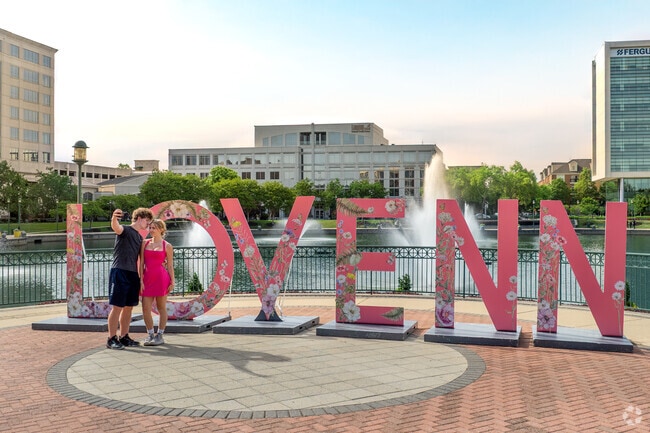 The LOVENN sign at City Center at Oyster Point is a favorite photo spot for both locals and visitors of Newport News.