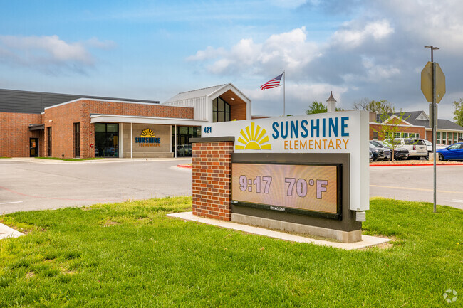 Enrollment at Sunshine Elementary School averages around 300 students.
