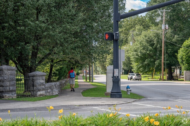 Chickamauga residents enjoy shaded strolls throughout the neighborhood.