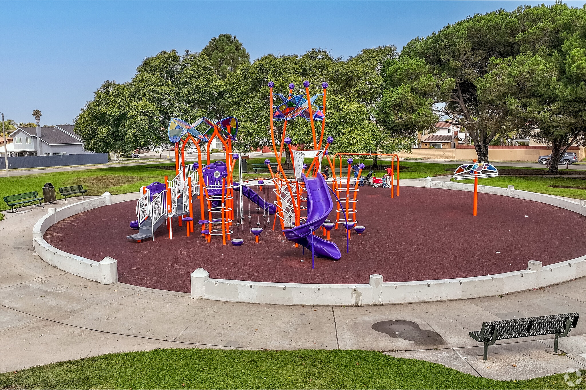 There is a large playground at Sierra Linda Park in Oxnard, Ca.