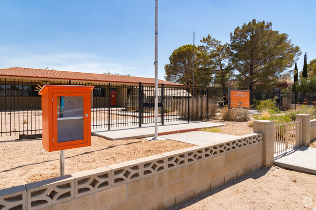 The small library at Ridgecrest Adventist Elementary welcomes students as they enter the campus.