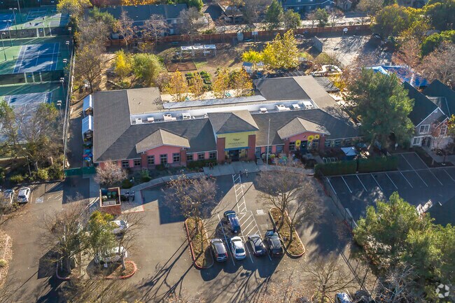 Peregrine Elementary School offers a sprawling campus when viewed from above.