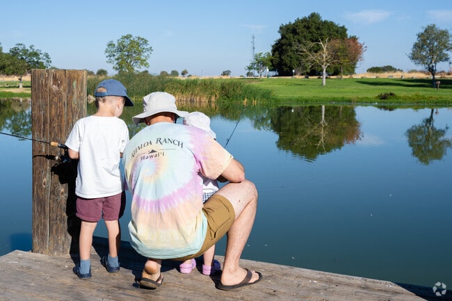 Families fish the lake at Gibson Ranch in Elverta, offering easy, kid-friendly outings.