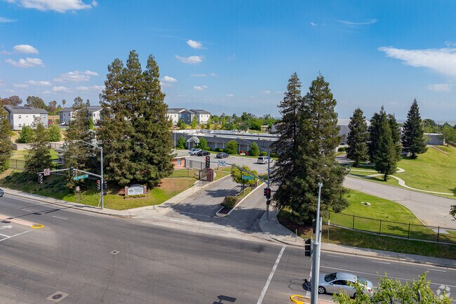 The entrance to Bakersfield Adventist Academy feature a gated entry.