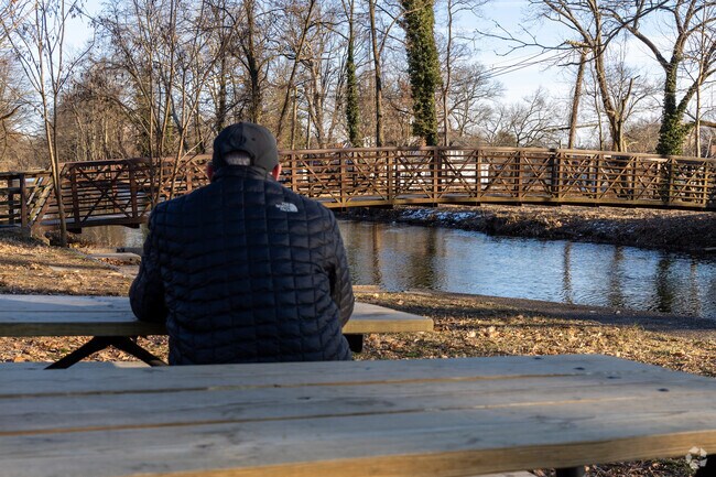 Take in the beauty of the Delaware & Raritan Canal in Cadwalader Park near Hiltonia.