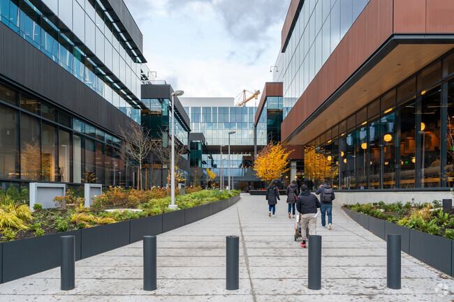 Many employees within the Sahalee neighborhood take buses and shuttles to work.