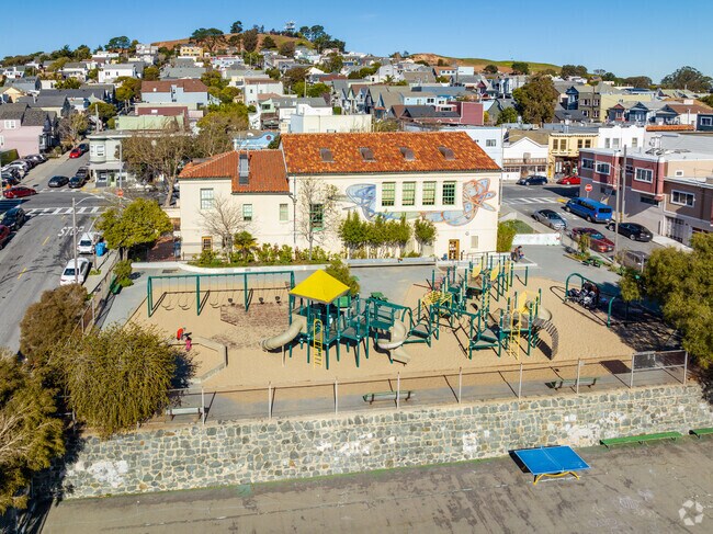 The playground at Paul Revere Elementary School