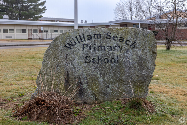 An impressive stone sign greets you as you enter William Seach Primary School in Weymouth.