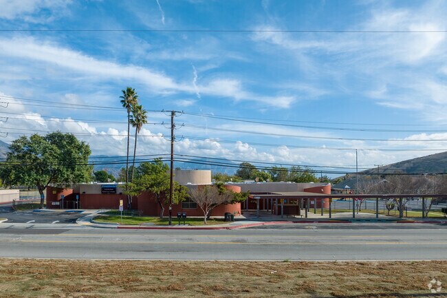 A view of the Carmack School buildings from the street.