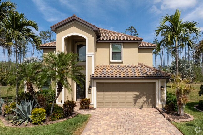 Higher end homes in The Preserve At Corkscrew include custom two story homes with views of the cypress preserve.
