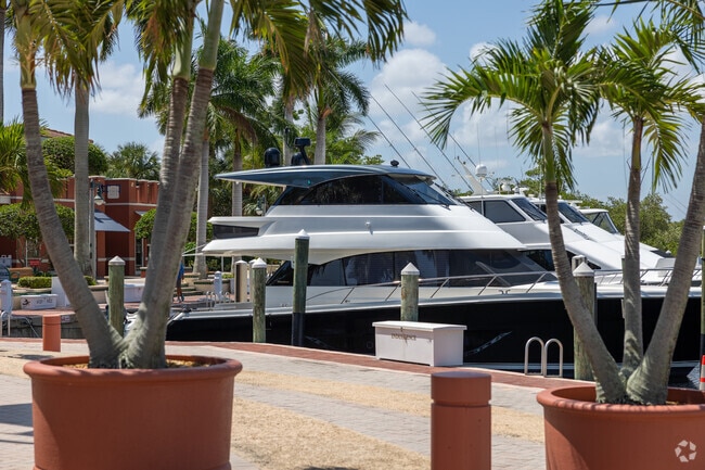 Fishing boats are all over the water in Jonathan`s Landing neighborhood.