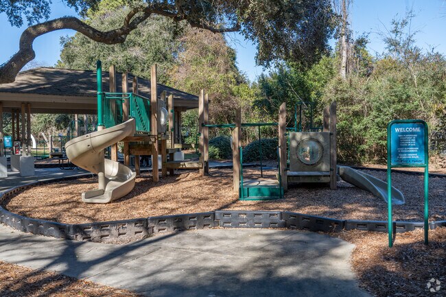 Green Shell park has playgrounds, basketball courts and open trais.