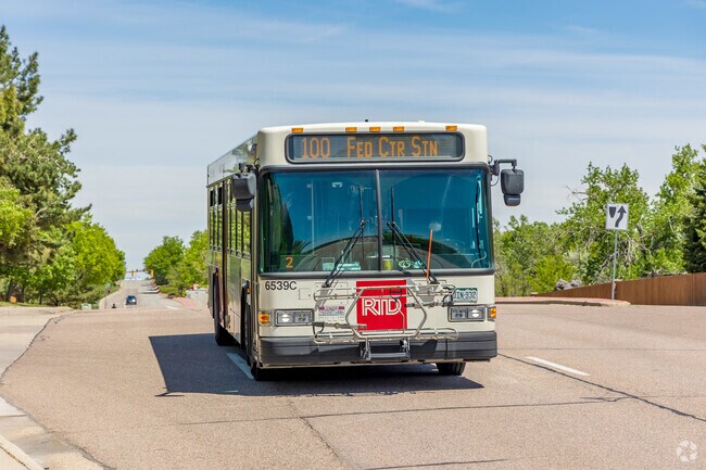 Catch the bus running north and south on Kipling Street in Lakecrest.