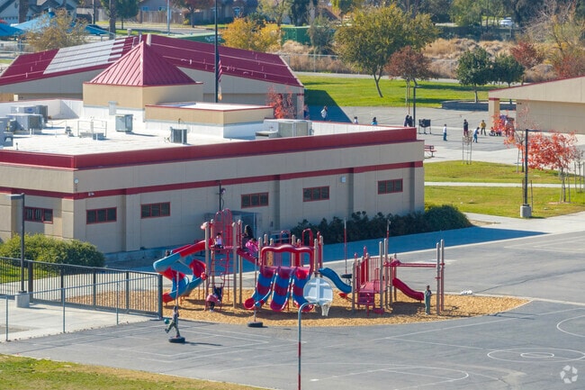 There are large playgrounds at Goldenrod Elementary School in Kerman.