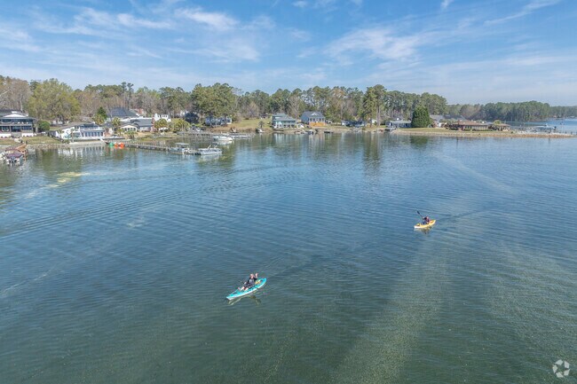 Kayaking along the peaceful coves of Lake Murray is a favorite pastime for locals.