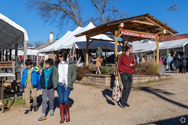 Stalling locals can visit the nearby weekly Matthews Farmers Market.
