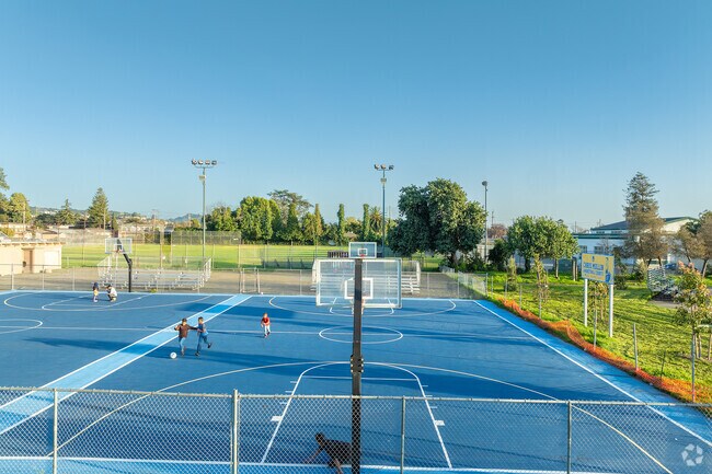 The Arroyo Viejo recreation center has a park attached where residents can play.