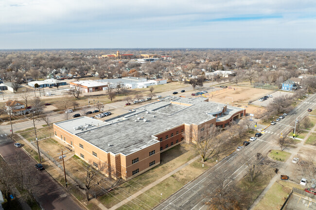 This is another aerial view of Horace Mann Dual Language Magnet School.