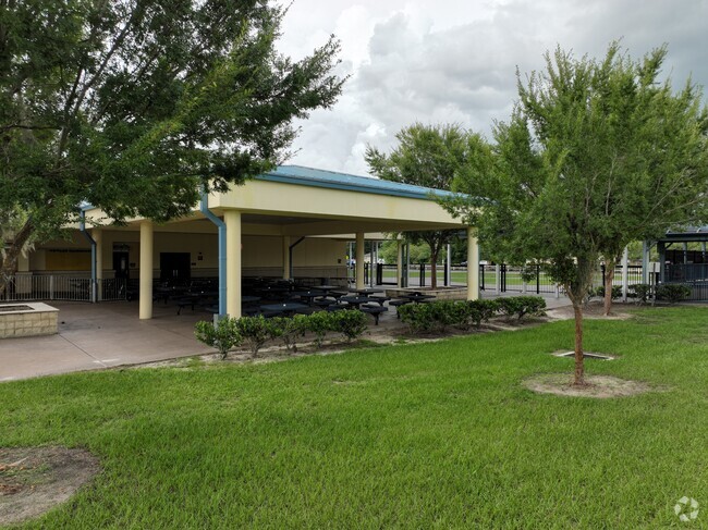 Teachers at Howard Middle School have classroom instruction outside in Northwest Ocala.