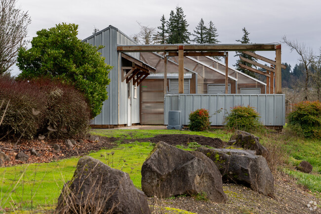 Student green house to the west of campus.