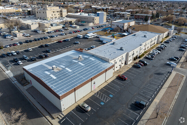 An aerial view of Evangel Christian Academy.
