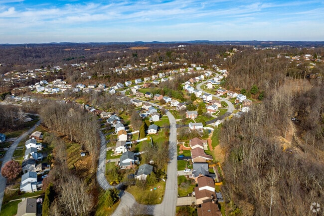 Delmont is lined with well-maintained homes and clean streets.