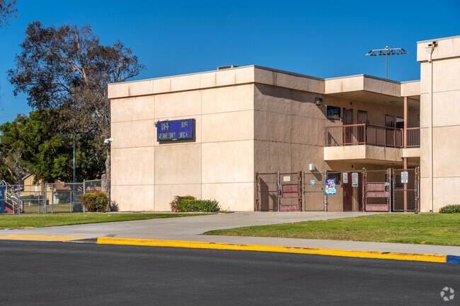 A view of the Chaparral Elementary School buildings from the street.