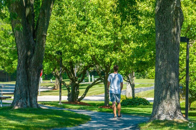 Walking paths wind their way through the neighborhoods of Village West.