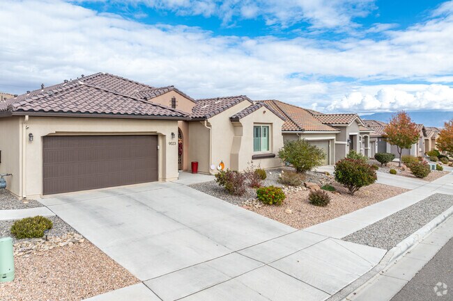 A majority of Volcano Cliffs homes are single-story Spanish-style designs with stucco exteriors.