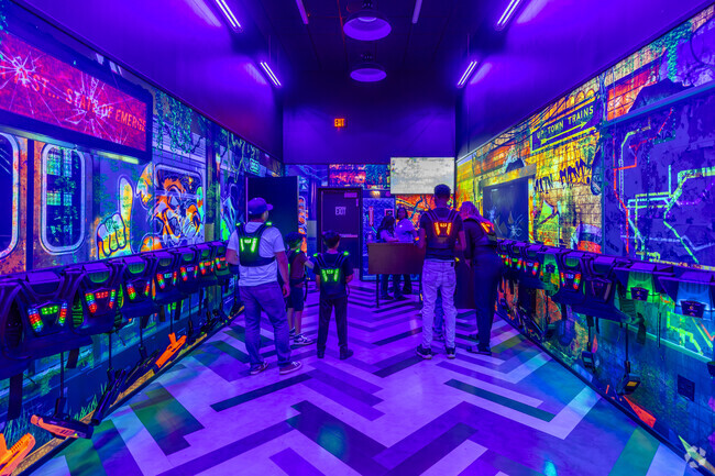 Main Event Tucson near Rose offers a vibrant mix of bowling, laser tag, and arcade games, making it a top spot for family fun.
