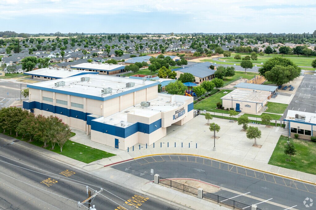 The entrance to Bellevue Elementary School in Atwater.