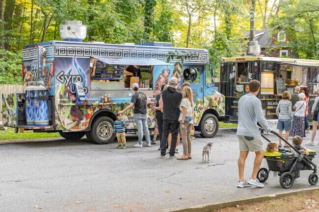 A variety of food trucks come every Friday during the summer months in Pound Ridge.