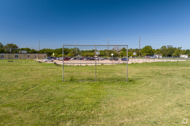 Wilbur Middle School has backstops for a baseball game.