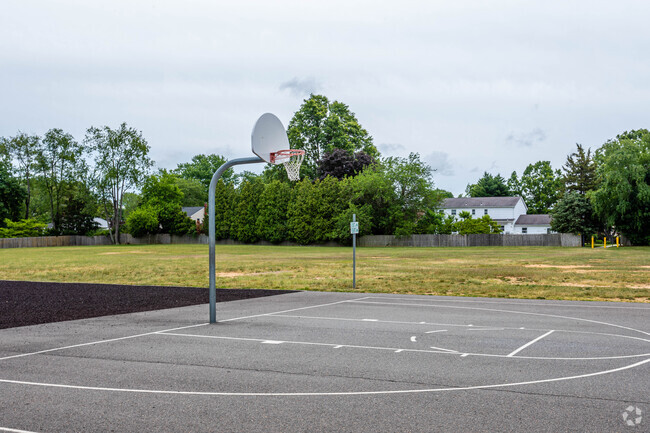 Memorial Elementary School have basketball courts for students to use during recess.