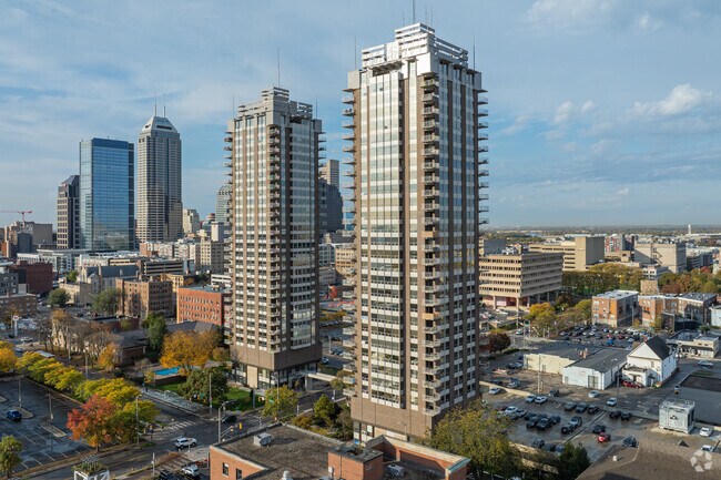 There are luxurious high-rise condos available in Renaissance Place.