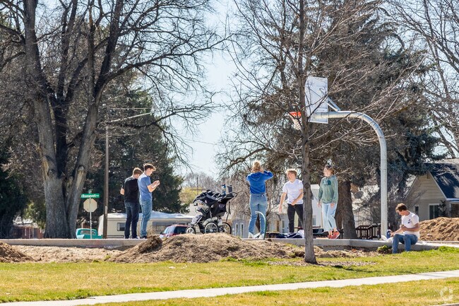 Play a friendly game of basketball at East Side Park in Downtown Nampa.